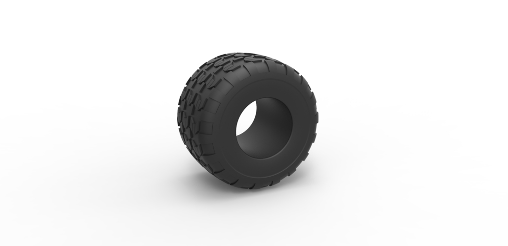 Diecast Monster Jam tire 6 Scale 1:25 3D Print 486686
