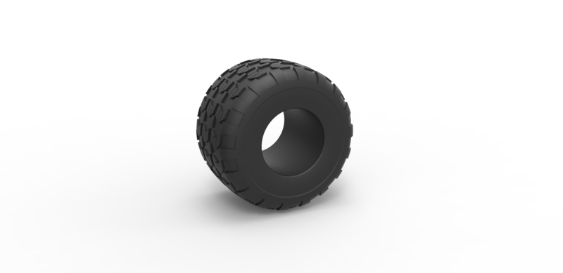 Diecast Monster Jam tire 6 Scale 1:25