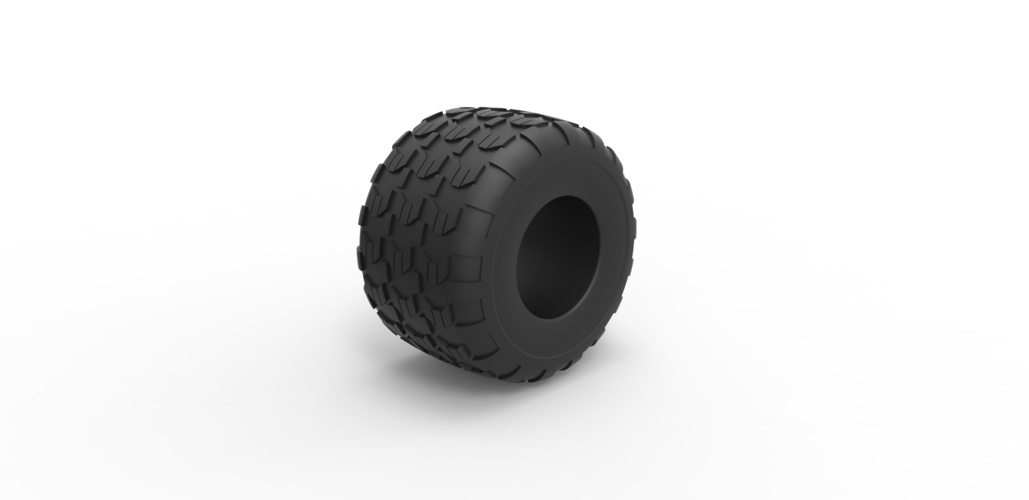 Diecast Monster Jam tire 6 Scale 1:25 3D Print 486687