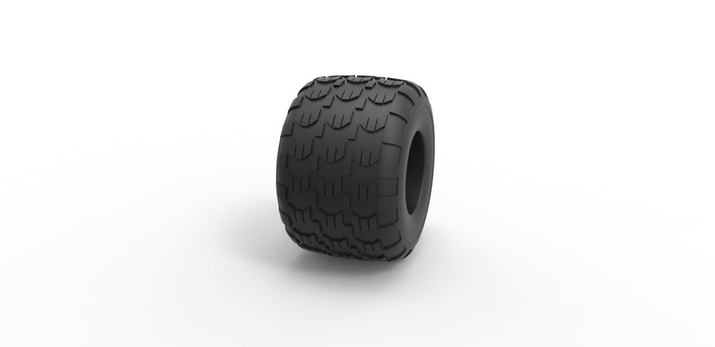 Diecast Monster Jam tire 6 Scale 1:25 3D Print 486688