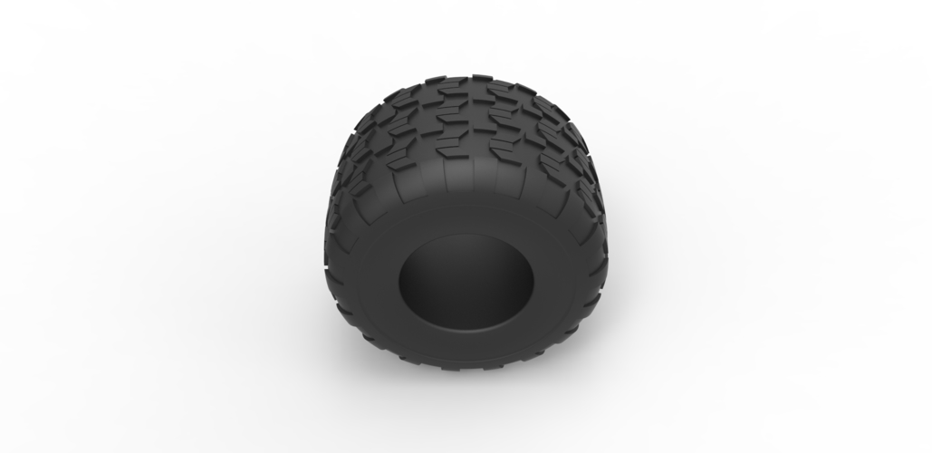 Diecast Monster Jam tire 6 Scale 1:25 3D Print 486691