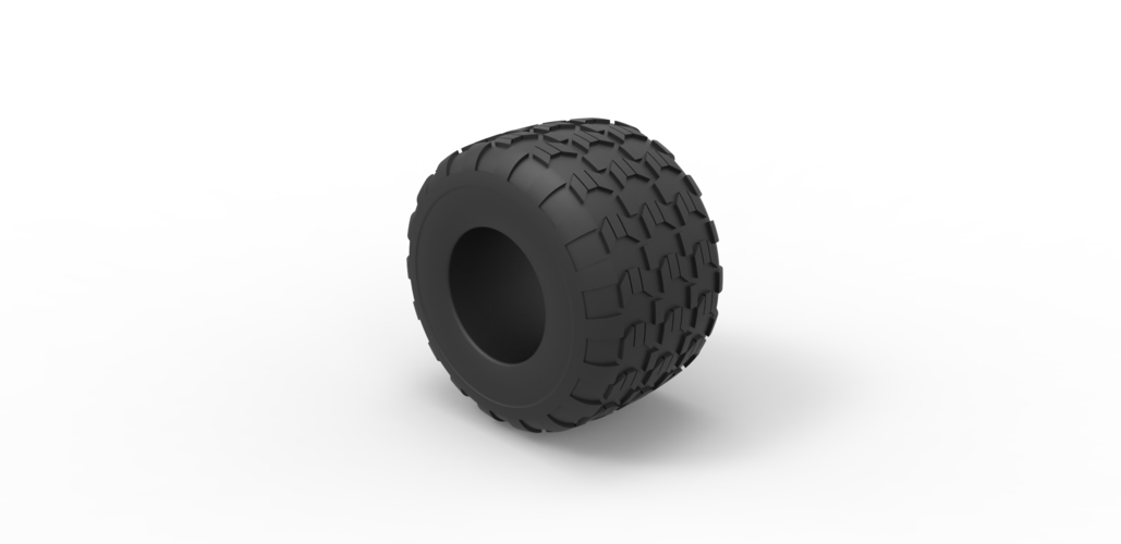 Diecast Monster Jam tire 6 Scale 1:25 3D Print 486692