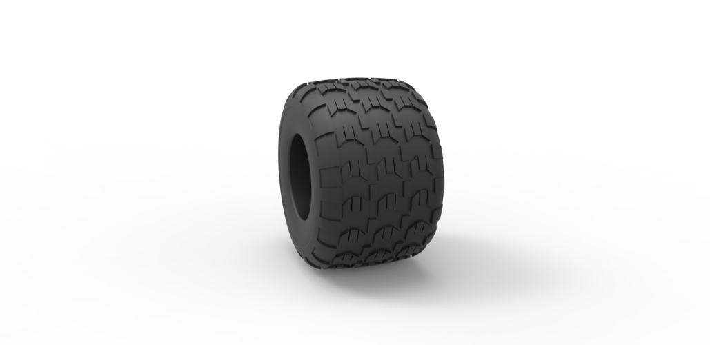 Diecast Monster Jam tire 6 Scale 1:25 3D Print 486693