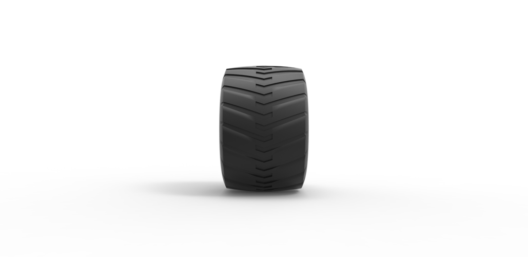 Diecast Monster Jam tire 7 Scale 1:25 3D Print 486697