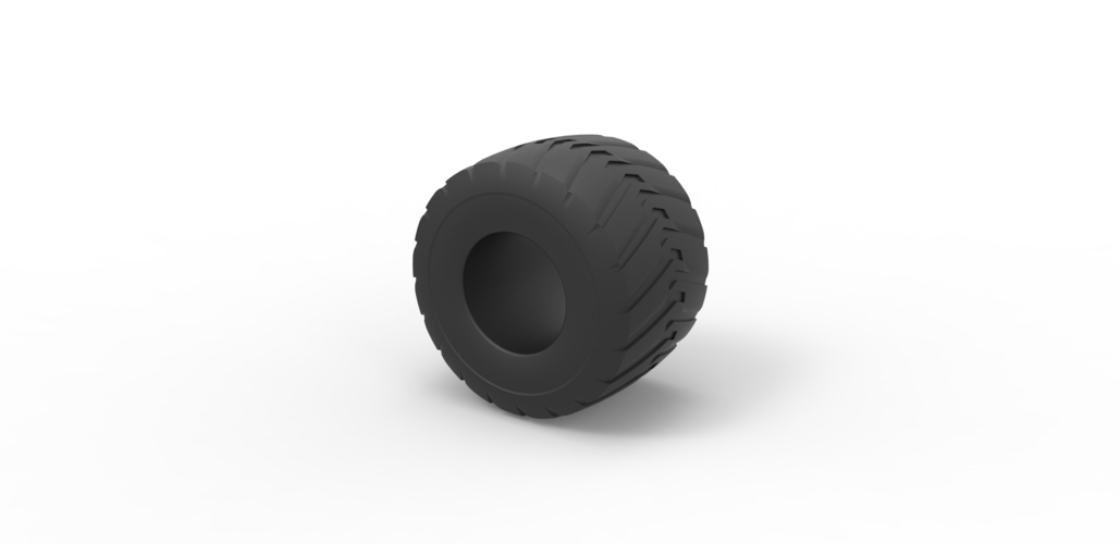 Diecast Monster Jam tire 7 Scale 1:25 3D Print 486700