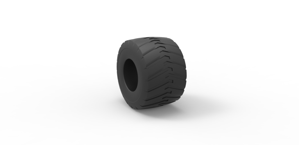 Diecast Monster Jam tire 7 Scale 1:25 3D Print 486701