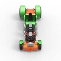 Diecast pulling truck 2wd Hot rod with two V8 1:25 - Thumbnail 6