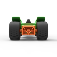 Diecast pulling truck 2wd Hot rod with two V8 1:25 - Thumbnail 14