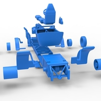 Diecast pulling truck 2wd Hot rod with two V8 1:25 - Thumbnail 21