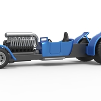 Diecast pulling truck 2wd Hot rod with V12 Scale 1:25 - Thumbnail 3