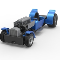 Diecast pulling truck 2wd Hot rod with V12 Scale 1:25 - Thumbnail 4