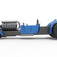 Diecast pulling truck 2wd Hot rod with V12 Scale 1:25 - Thumbnail 8