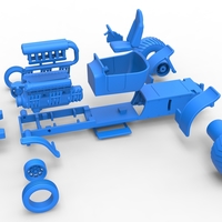 Diecast pulling truck 2wd Hot rod with V12 Scale 1:25 - Thumbnail 15