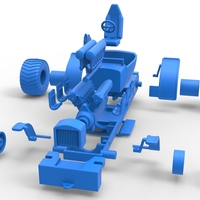 Diecast pulling truck 2wd Hot rod with V12 Scale 1:25 - Thumbnail 17