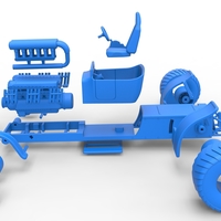 Diecast pulling truck 2wd Hot rod with V12 Scale 1:25 - Thumbnail 18