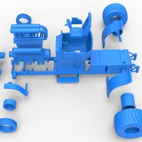 Diecast pulling truck 2wd Hot rod with V12 Scale 1:25 - Thumbnail 19