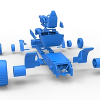 Diecast pulling truck 2wd Hot rod with V12 Scale 1:25 - Thumbnail 21