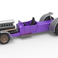 Diecast pulling truck 2wd Hot rod with turbo V12 Scale 1:25 - Thumbnail 1