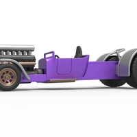 Diecast pulling truck 2wd Hot rod with turbo V12 Scale 1:25 - Thumbnail 3