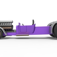 Diecast pulling truck 2wd Hot rod with turbo V12 Scale 1:25 - Thumbnail 8