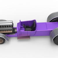 Diecast pulling truck 2wd Hot rod with turbo V12 Scale 1:25 - Thumbnail 9