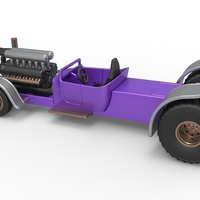 Diecast pulling truck 2wd Hot rod with turbo V12 Scale 1:25 - Thumbnail 11