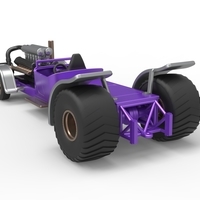 Diecast pulling truck 2wd Hot rod with turbo V12 Scale 1:25 - Thumbnail 12