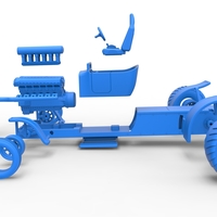 Diecast pulling truck 2wd Hot rod with turbo V12 Scale 1:25 - Thumbnail 19