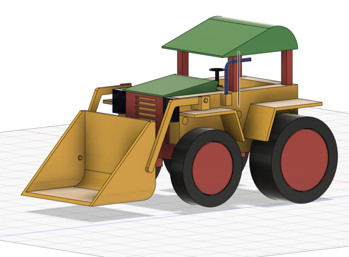 3D Printable Bull Dozer Toy  3D Print 486807