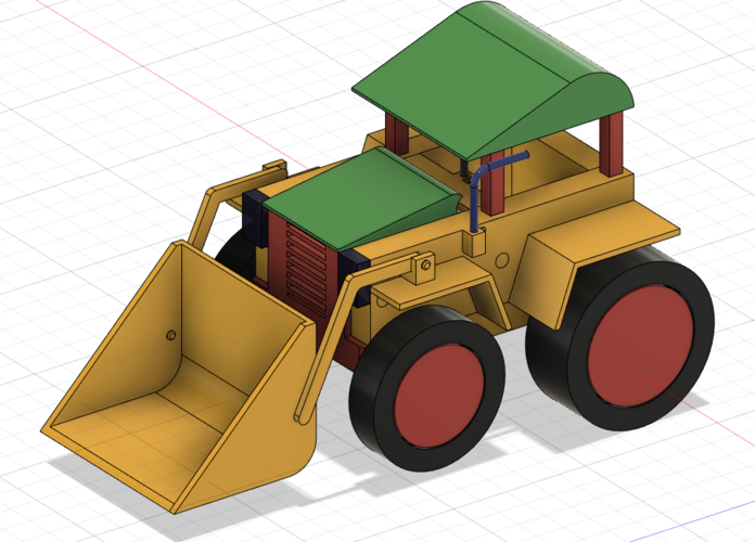 3D Printable Bull Dozer Toy  3D Print 486811