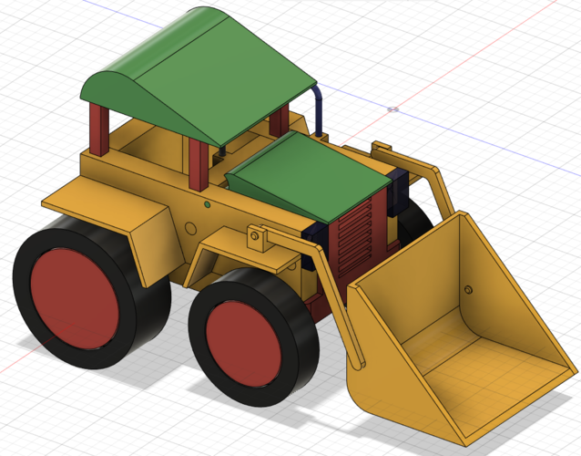 3D Printable Bull Dozer Toy  3D Print 486812