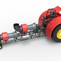 Diecast Pulling tractor with 2 jet engines Version 2 1:25 - Thumbnail 2