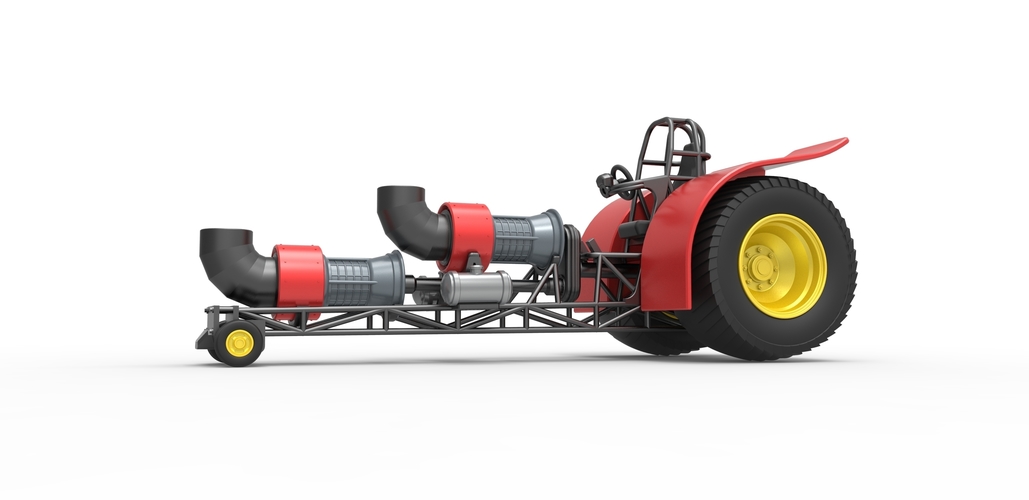 Diecast Pulling tractor with 2 jet engines Version 2 1:25 3D Print 486835