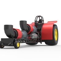 Diecast Pulling tractor with 2 jet engines Version 2 1:25 - Thumbnail 5