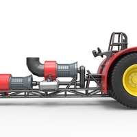 Diecast Pulling tractor with 2 jet engines Version 2 1:25 - Thumbnail 8