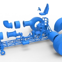 Diecast Pulling tractor with 2 jet engines Version 2 1:25 - Thumbnail 15