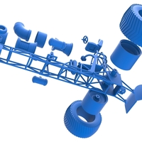 Diecast Pulling tractor with 2 jet engines Version 2 1:25 - Thumbnail 17