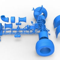 Diecast Pulling tractor with 2 jet engines Version 2 1:25 - Thumbnail 20