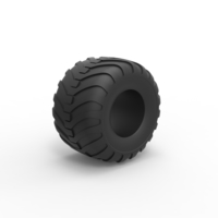 Diecast Monster Jam tire 8 Scale 1:25 - Thumbnail 2
