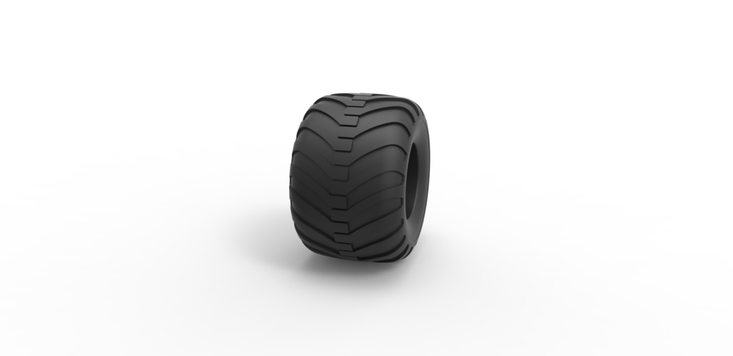 Diecast Monster Jam tire 8 Scale 1:25 3D Print 486915