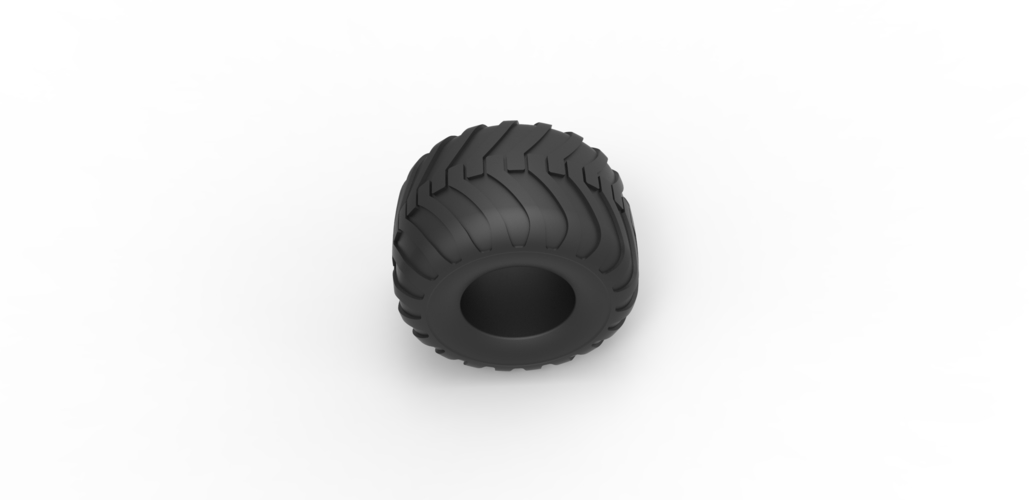 Diecast Monster Jam tire 8 Scale 1:25 3D Print 486918