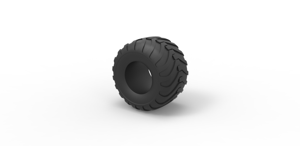 Diecast Monster Jam tire 8 Scale 1:25 3D Print 486919