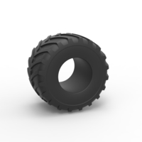 Small Diecast Monster Jam tire 9 Scale 1:25 3D Printing 486927