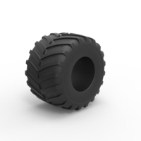 Diecast Monster Jam tire 9 Scale 1:25 - Thumbnail 2