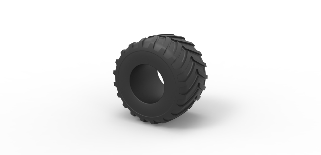 Diecast Monster Jam tire 9 Scale 1:25 3D Print 486933