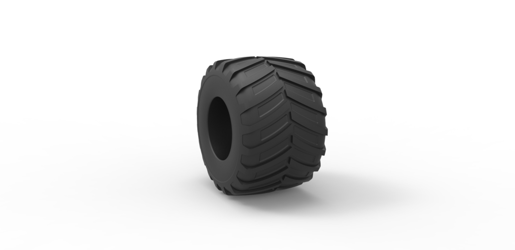 Diecast Monster Jam tire 9 Scale 1:25 3D Print 486934