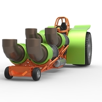 Diecast Pulling tractor with 4 jet engines Version 3 Scale 1:25 - Thumbnail 5