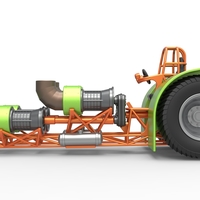 Diecast Pulling tractor with 4 jet engines Version 3 Scale 1:25 - Thumbnail 8