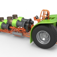 Diecast Pulling tractor with 4 jet engines Version 3 Scale 1:25 - Thumbnail 11