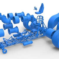 Diecast Pulling tractor with 4 jet engines Version 3 Scale 1:25 - Thumbnail 15